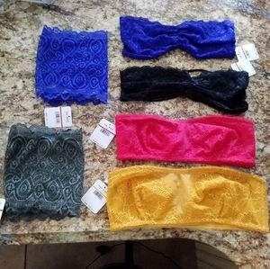 FREE PEOPLE  6 PC SET!  Huge Free People Lace Bandeau Bras. NWT